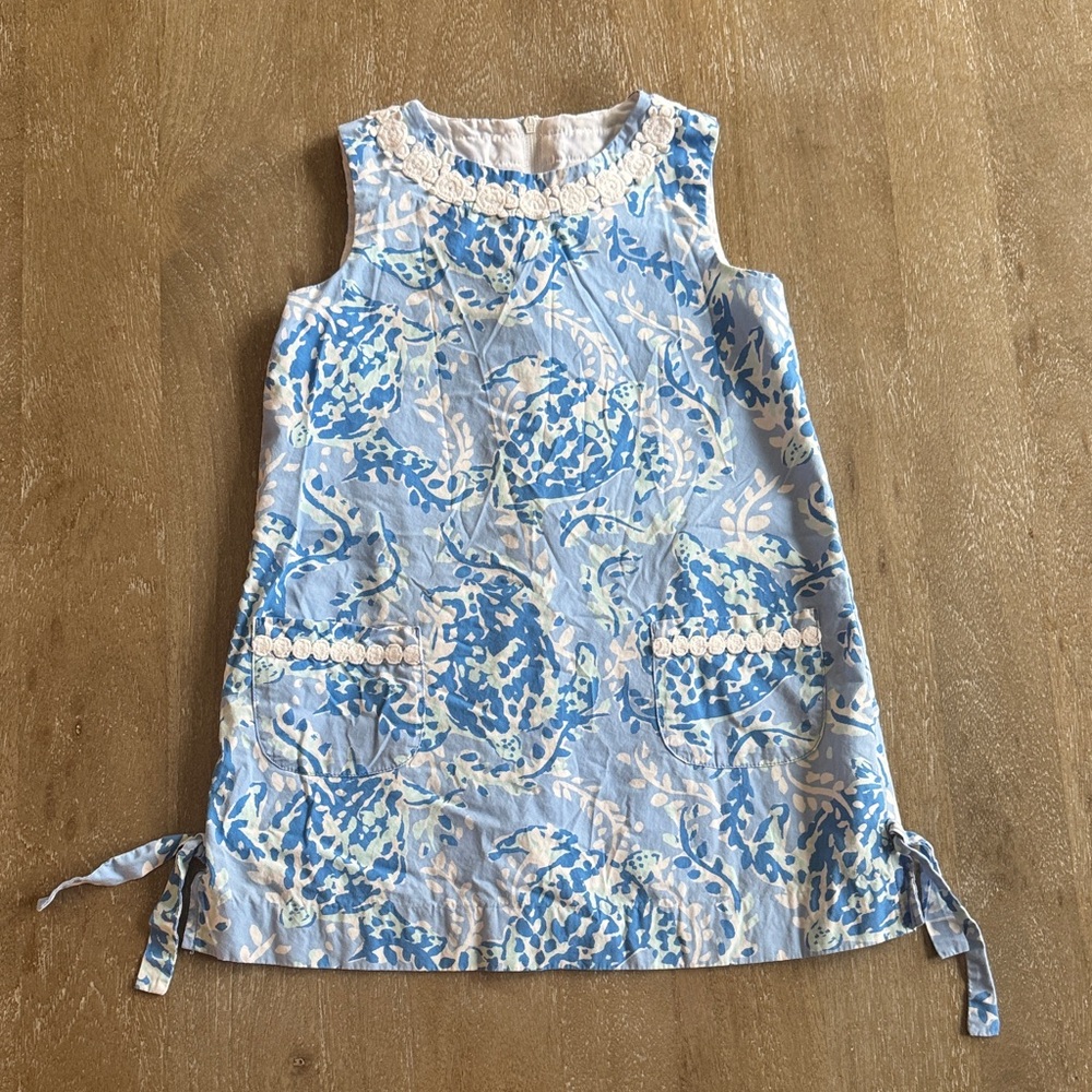 Lilly Pulitzer Blue and White Shift Dress